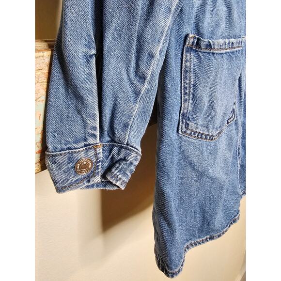 Zara girls medium wash denim mini dress in size 11/12 / 152 - Picture 5 of 8